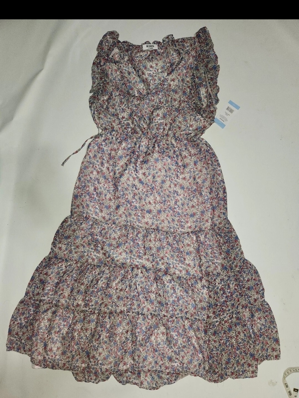 BB Dakota Womens Floral Tiered Sundress - Pink Multi